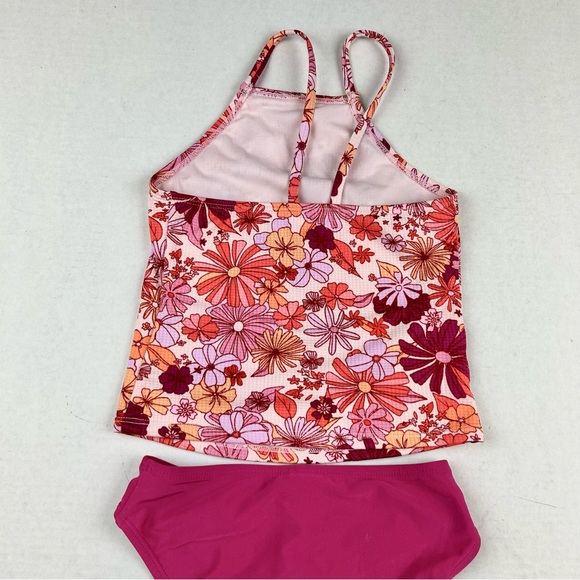 Cat & Jack Girls 2 Piece Floral Bathing Suit - Picture 4 of 7